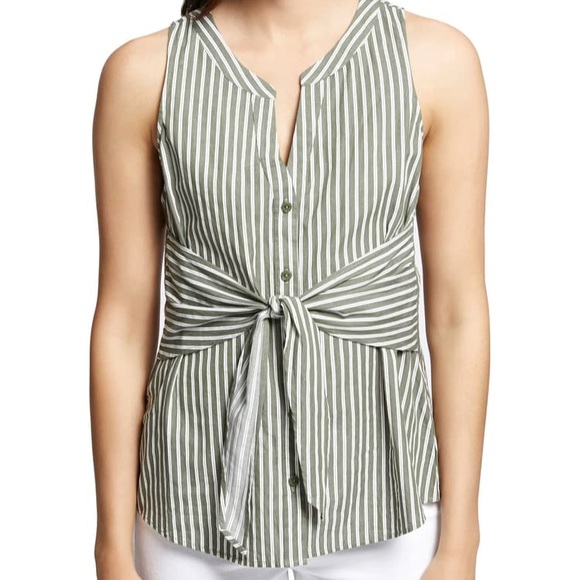 Sanctuary Tops - Sanctuary Cara tie stripe front shell 💖worn once